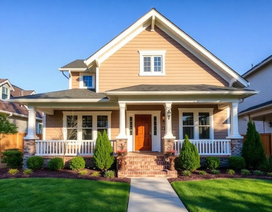 Beautifully renovated craftsman home exterior by Eillen